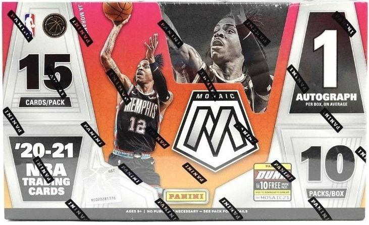 2020-21 Panini Mosaic Basketball Hobby 12 Box Case