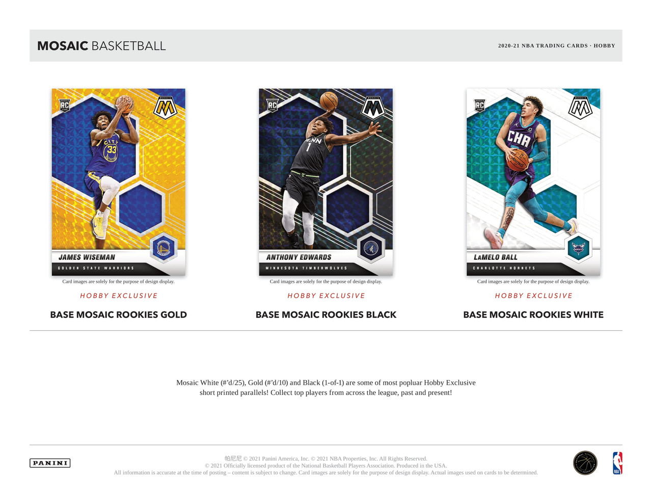 2020-21 Panini Mosaic Basketball Hobby Box