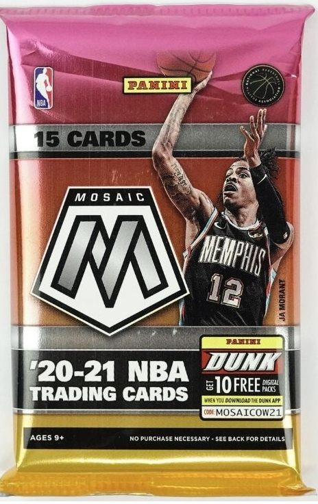 2020/21 Panini Mosaic Basketball Hobby 15 Card Pack