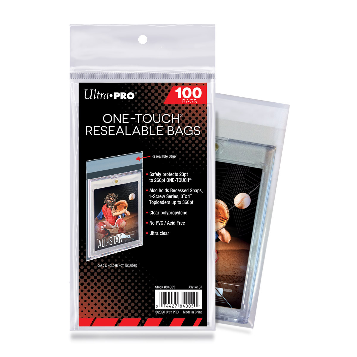 Cardboard Gold Premium Resealable Team Bags – 100 Pack, Ultra Protection For Trading Cards, Fits Top Loaders