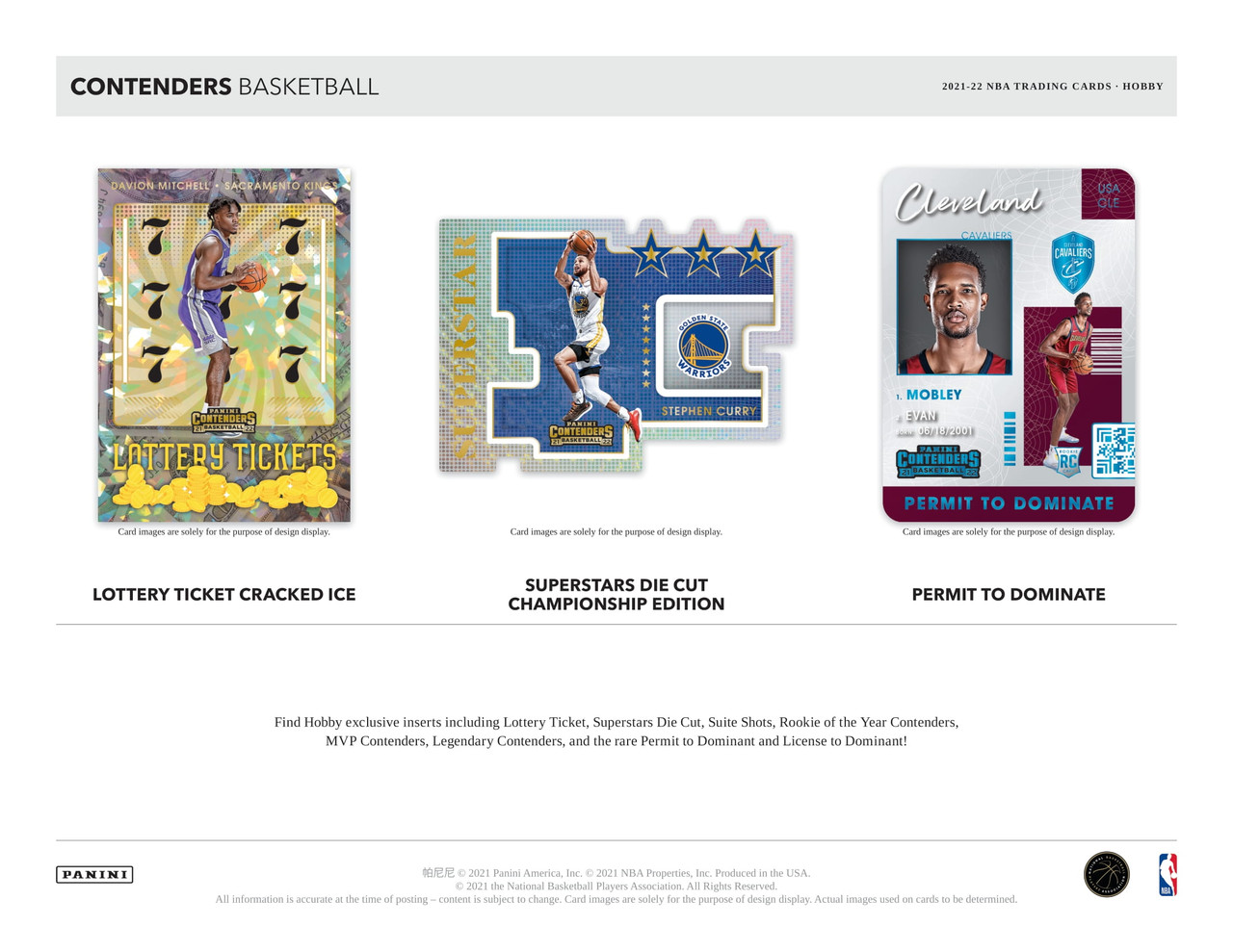 2021/22 Panini Contenders Basketball Hobby Box