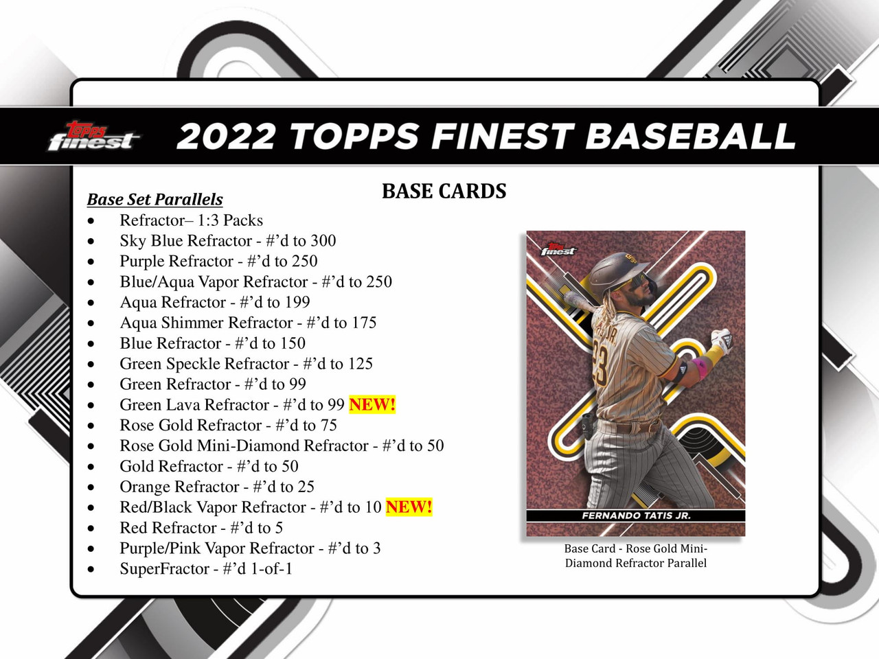 2022 Topps Finest Baseball Hobby Box 2022 Topps Finest Baseball Hobby Box