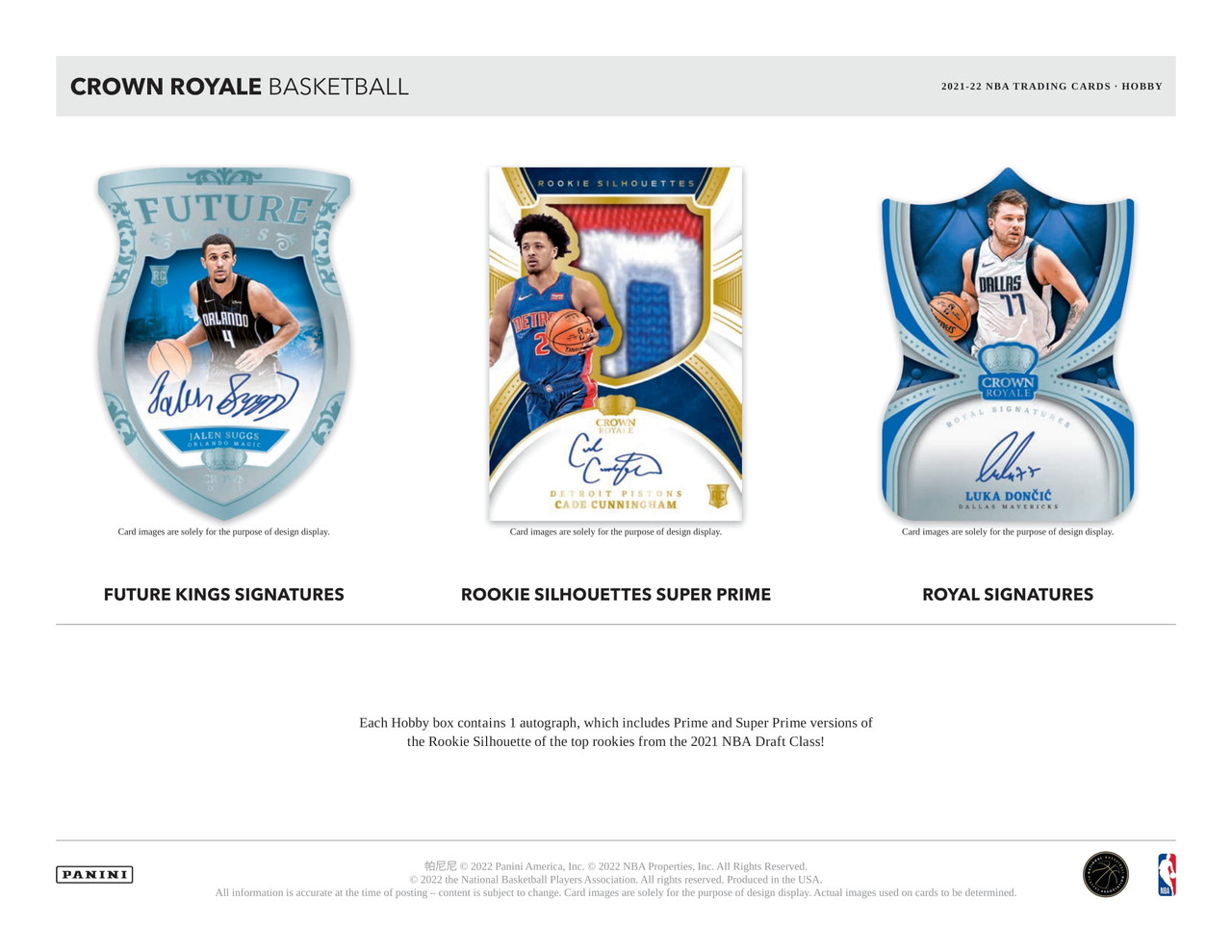 2021/22 Panini Crown Royale Basketball Hobby Box