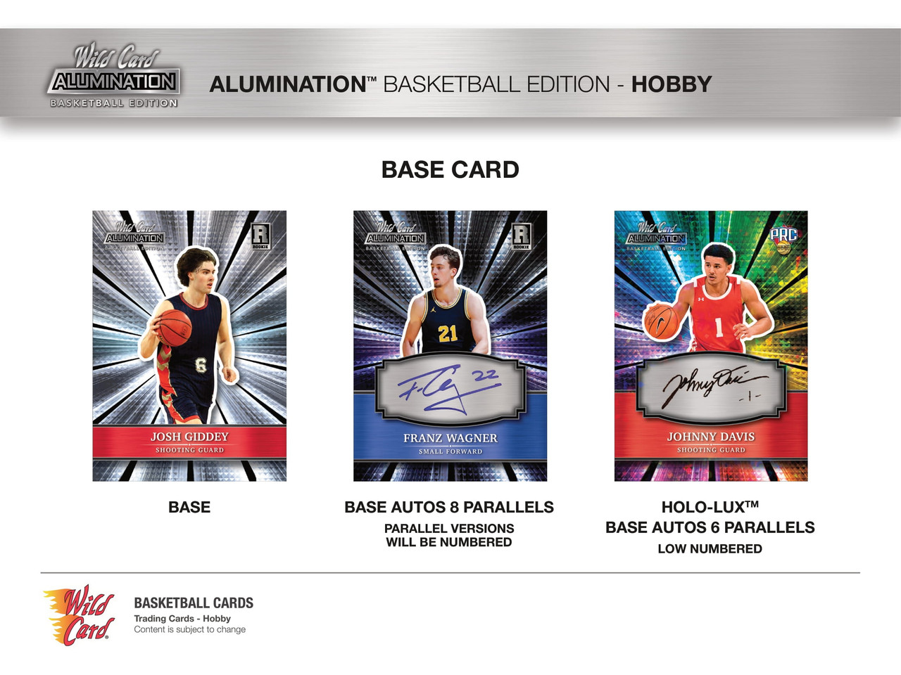 2021/22 Wild Card Alumination Basketball Hobby Box