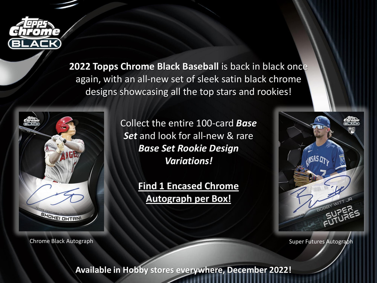 2022 Topps Chrome Black Baseball Hobby 12 Box Case