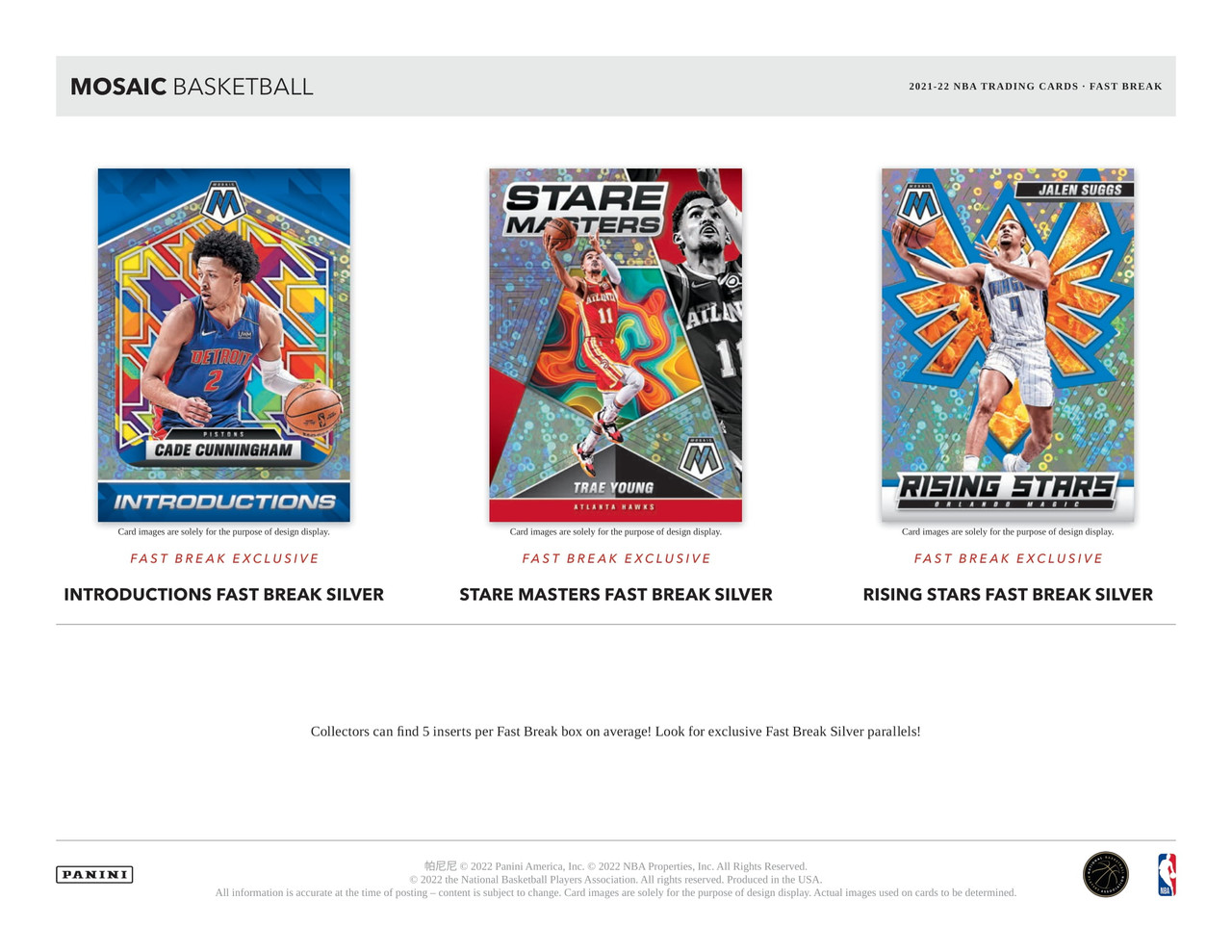 2021/22 Panini Mosaic Basketball Fast Break Box