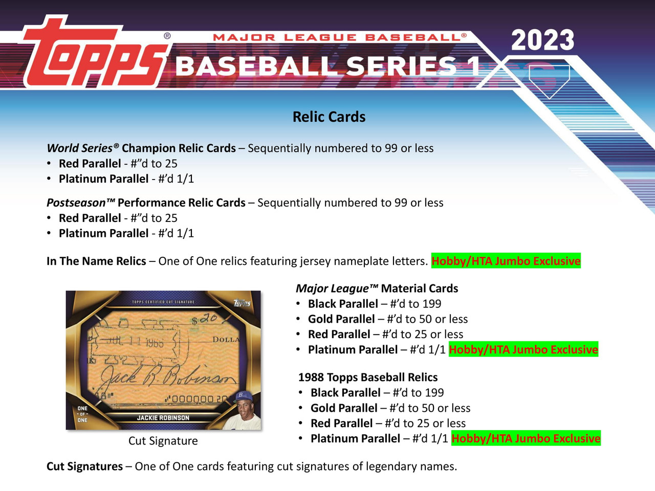 2023 Topps Series 1 Baseball Jumbo Box