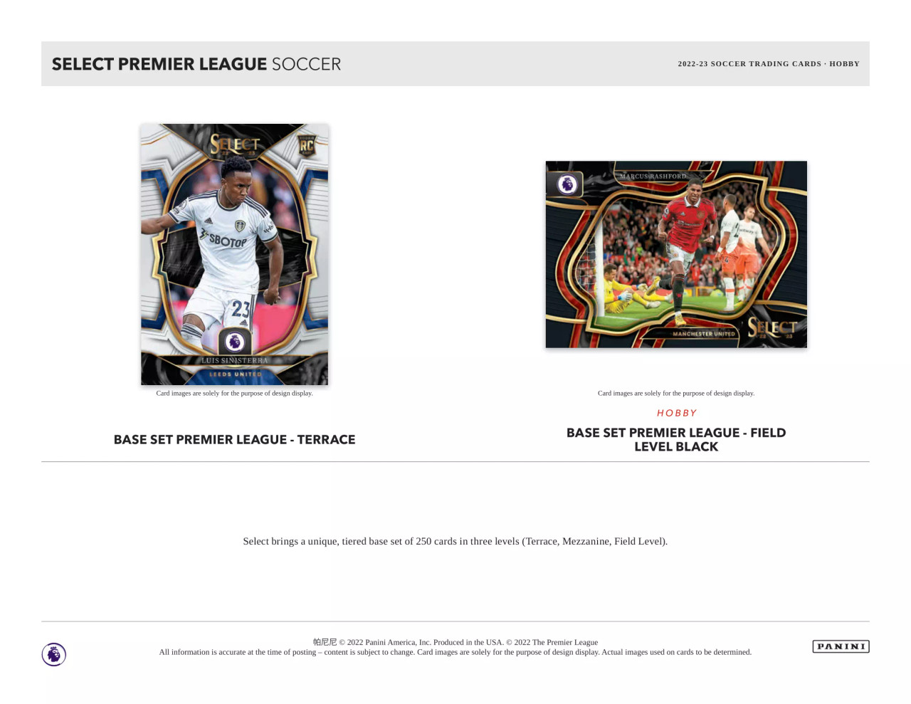 2022/23 Panini Select Premier League EPL Soccer Hobby 12 Box Case