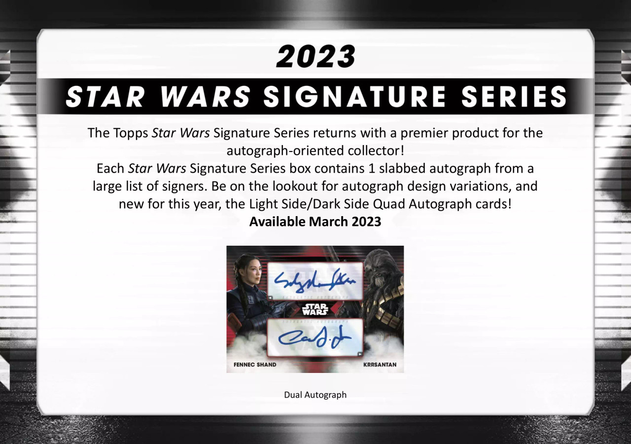 2023 Topps Star Wars Signature Series Hobby 20 Box Case