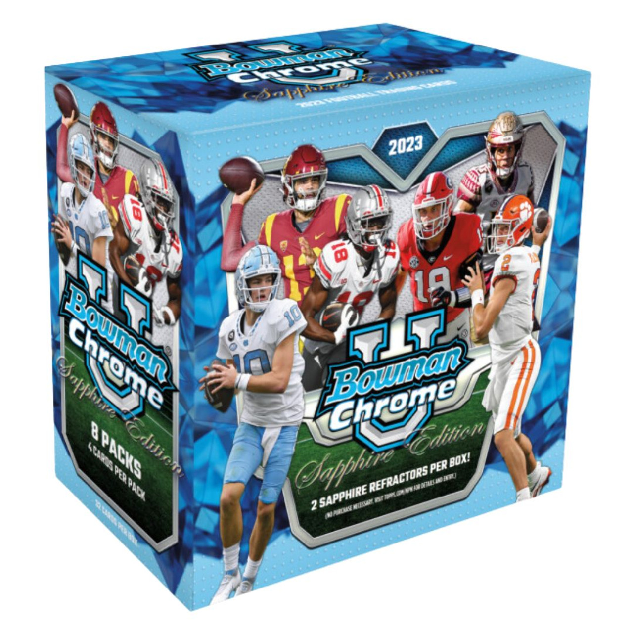 2023 Bowman University Chrome Sapphire Edition Football Box