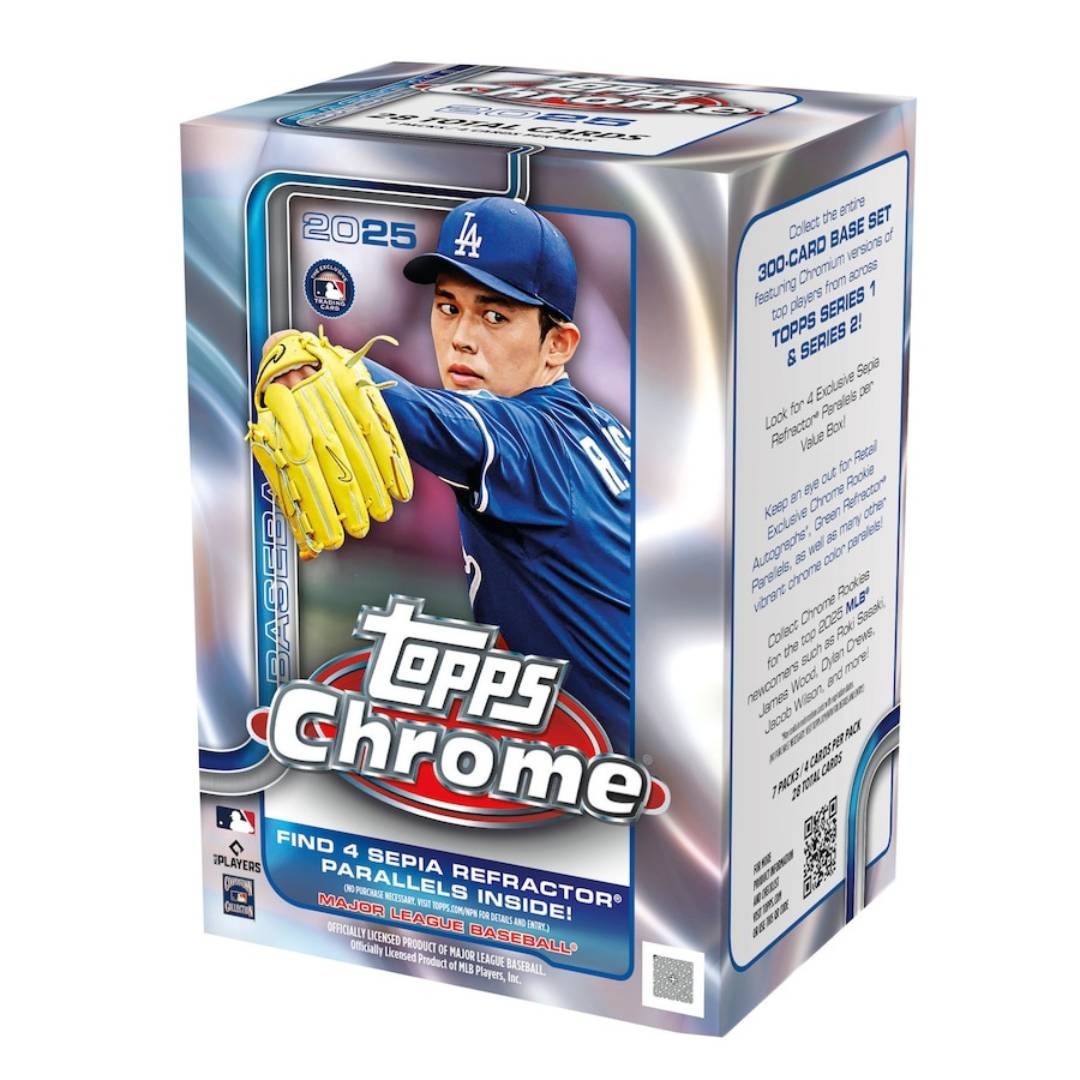 2025 Topps Chrome Baseball 7 Pack Blaster Box