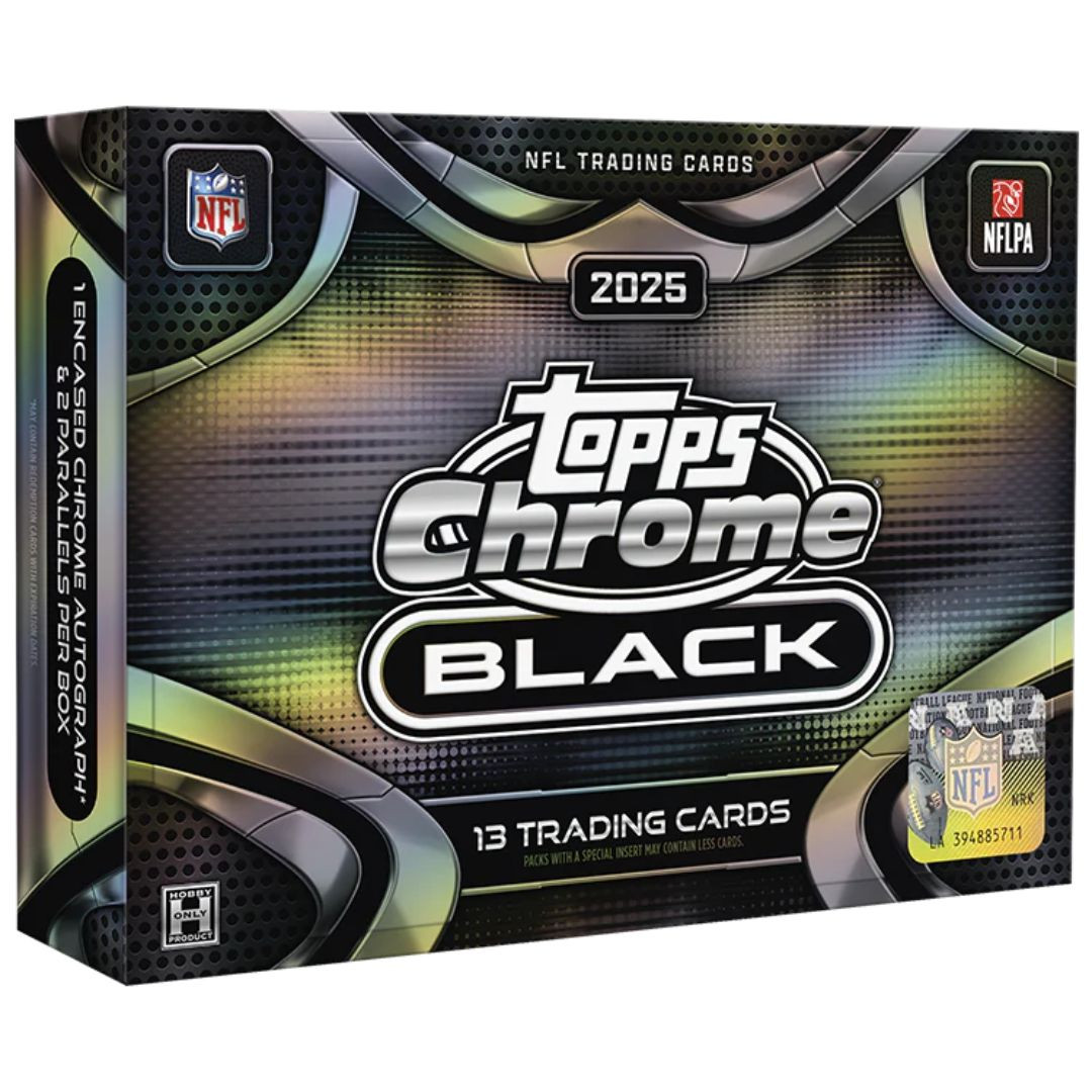 Topps Chrome Black 2025 13枚入り 2025 Topps Chrome Black Football Hobby 12 Box Case