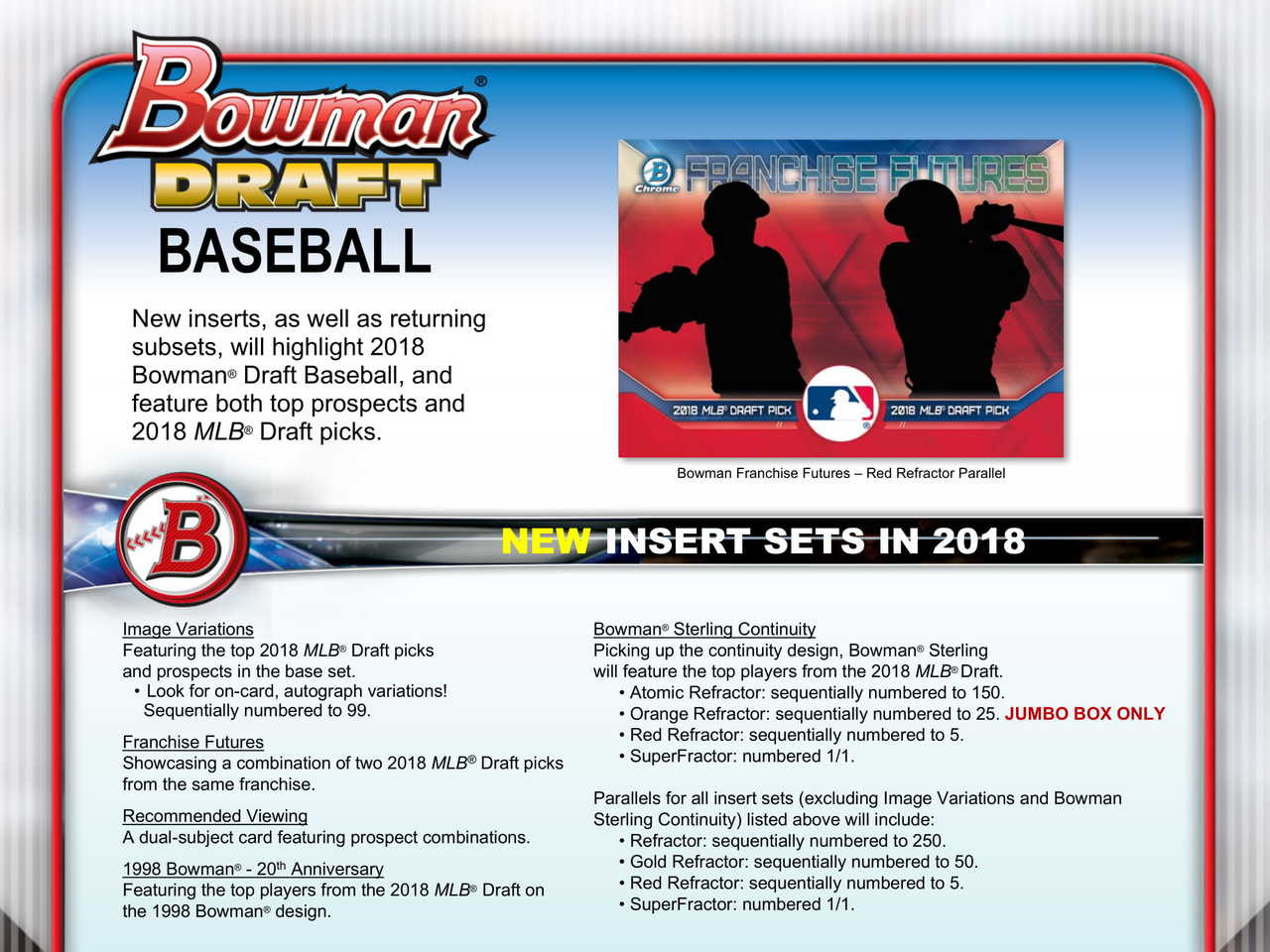2018 Bowman Draft Baseball Jumbo 8 Box Case
