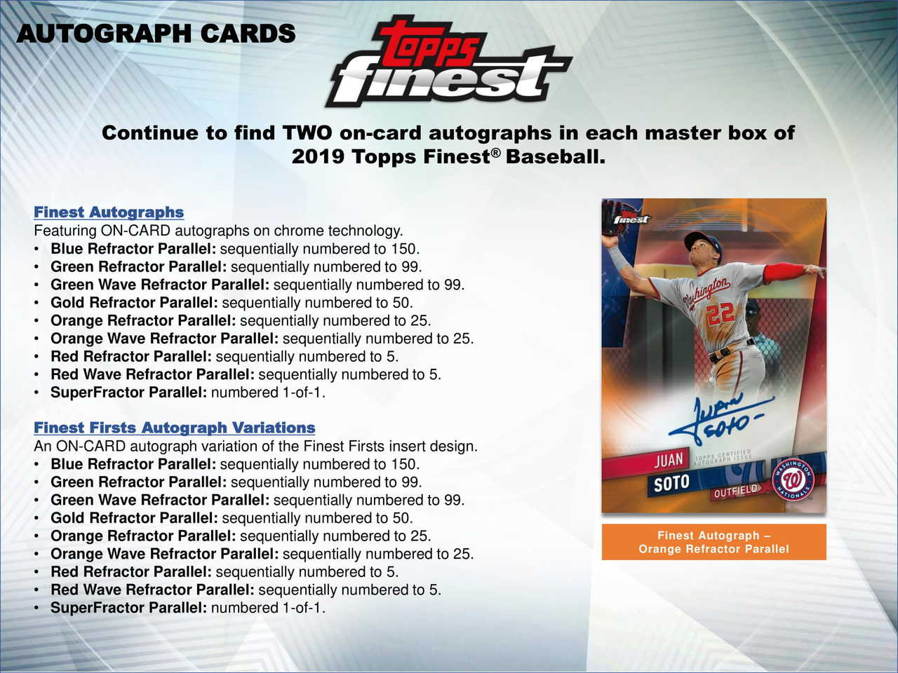 2019 Topps Finest Baseball Hobby Box
