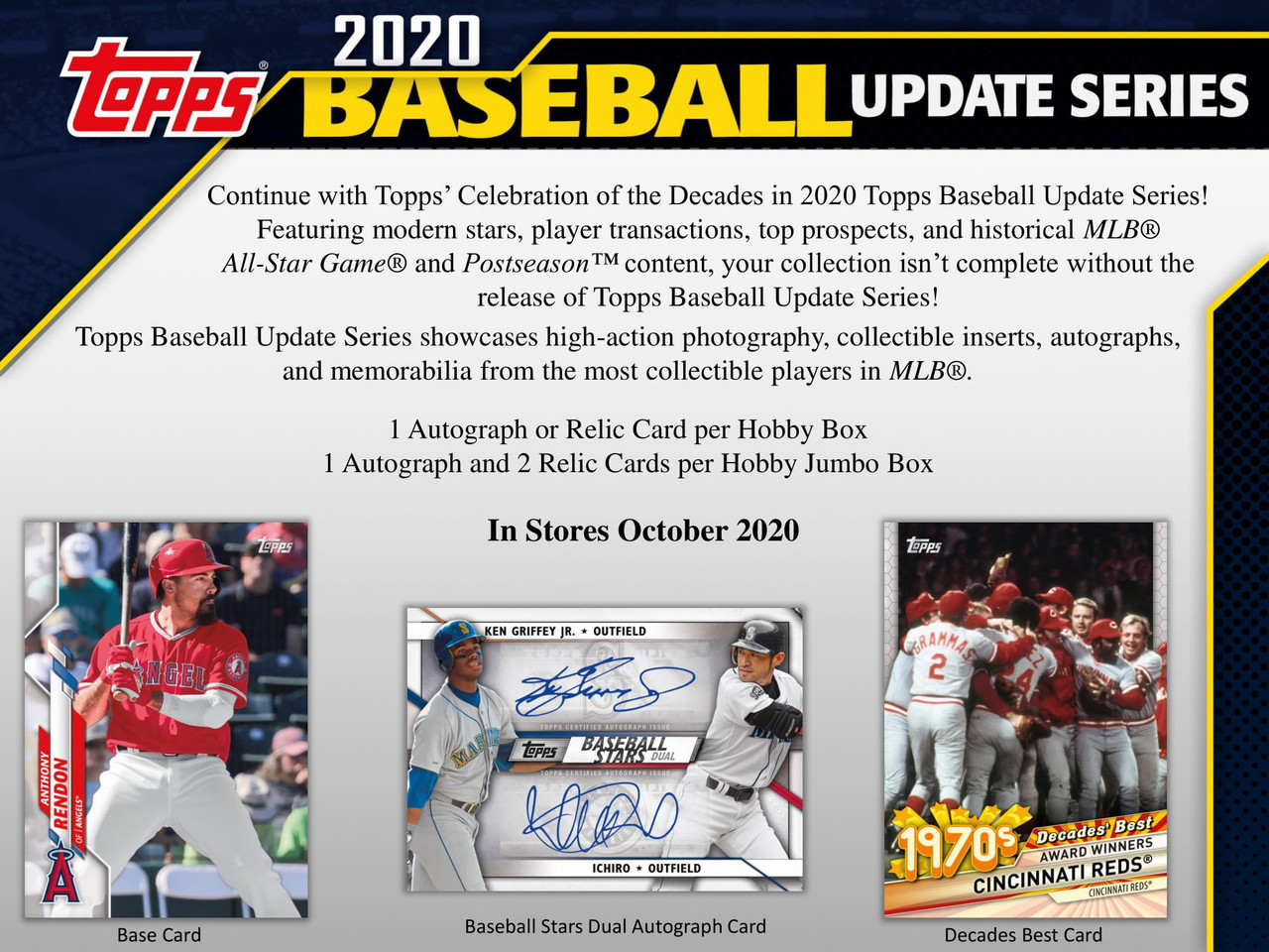 2020 Topps Update Series Baseball Jumbo Box - Free Shipping