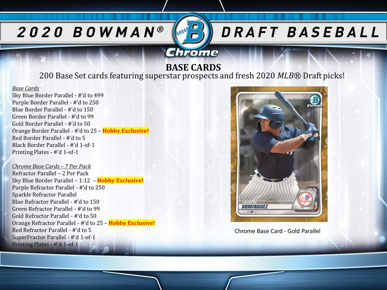 2020 Bowman Chrome Baseball HTA Jumbo Box