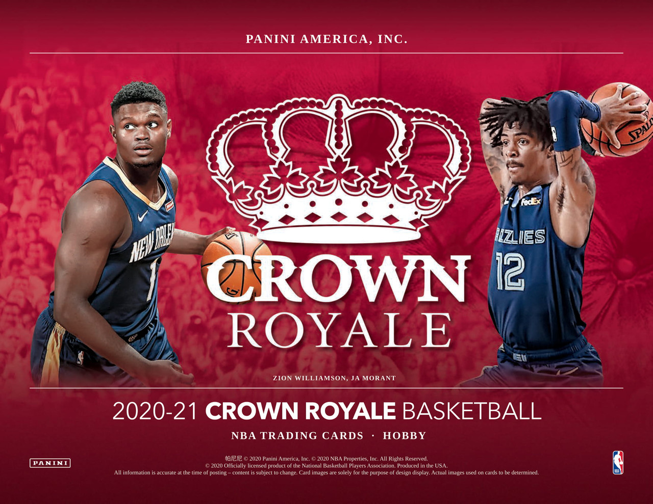 NBA 2020-21 Panini Crown Royale Basketball 未開封BOX-