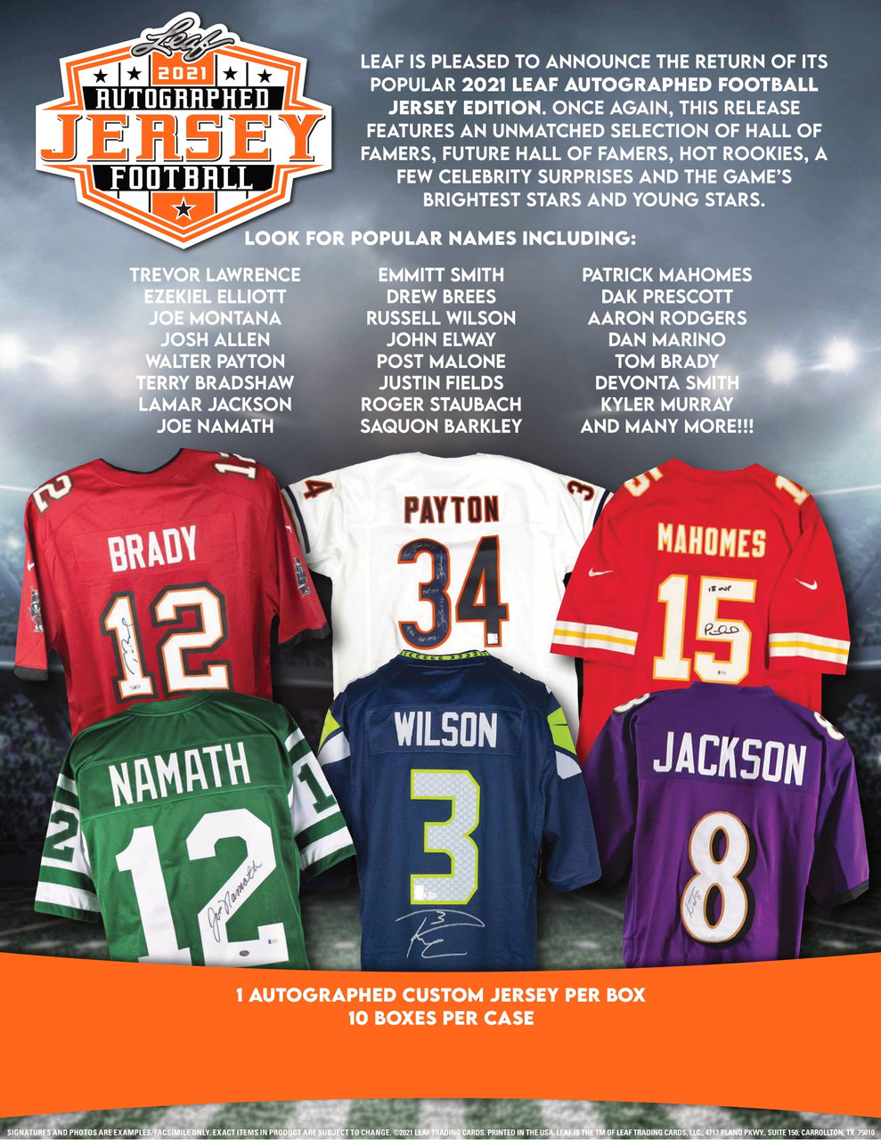 Autographed football jerseys Clearance