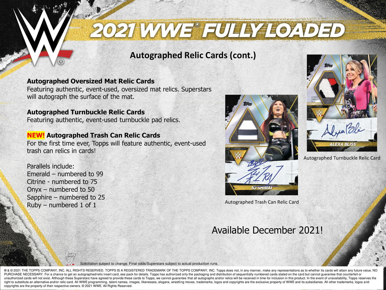 2021 Topps WWE Fully Loaded Wrestling Hobby 20 Box Case