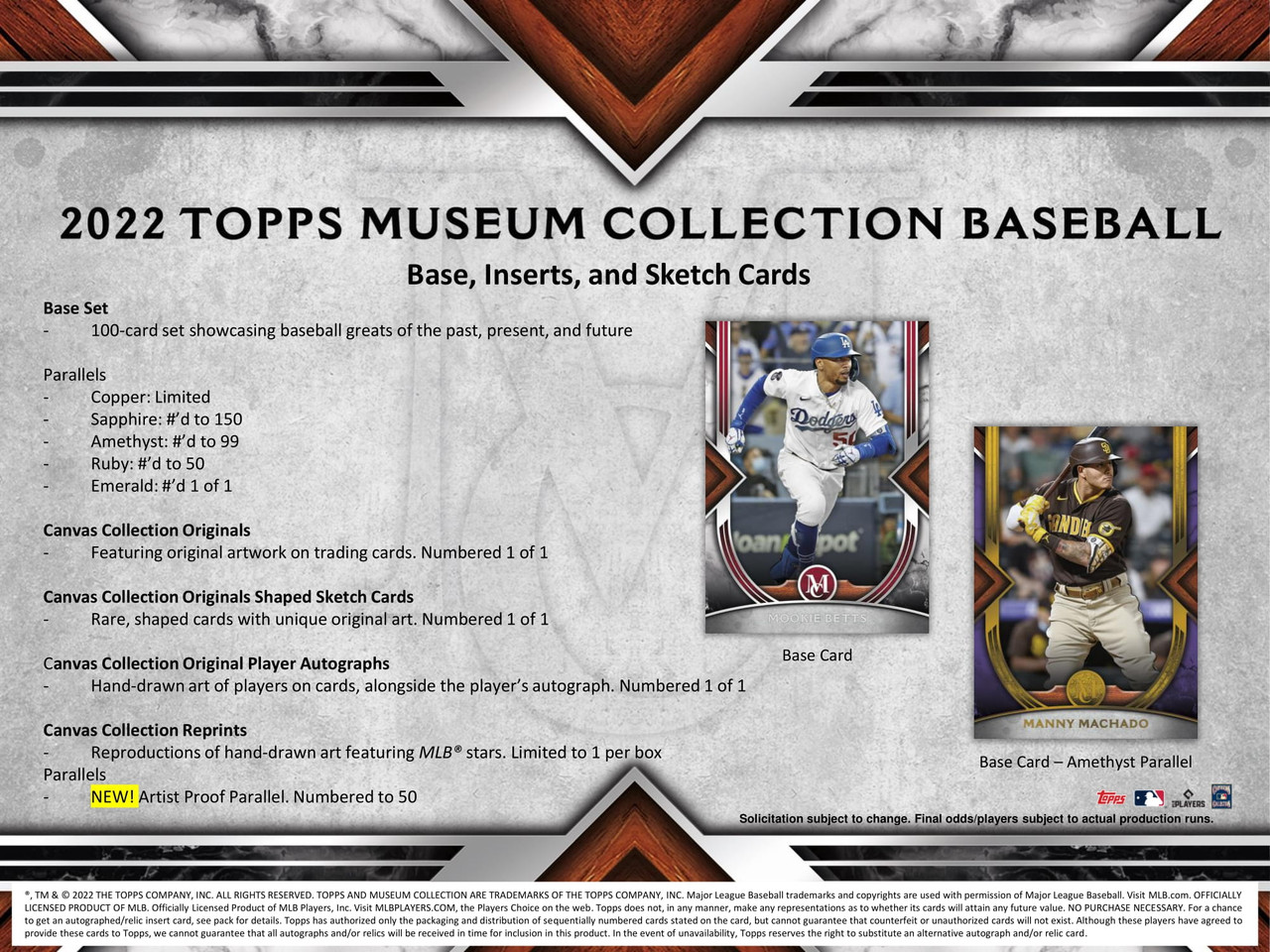 2022 Topps Museum Collection Baseball Hobby Box