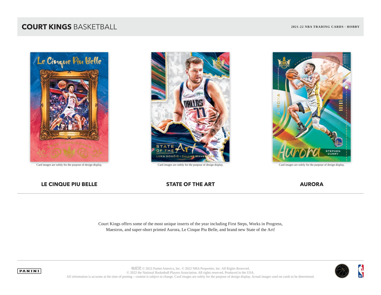 2021/22 Panini Court Kings Basketball Hobby 16 Box Case