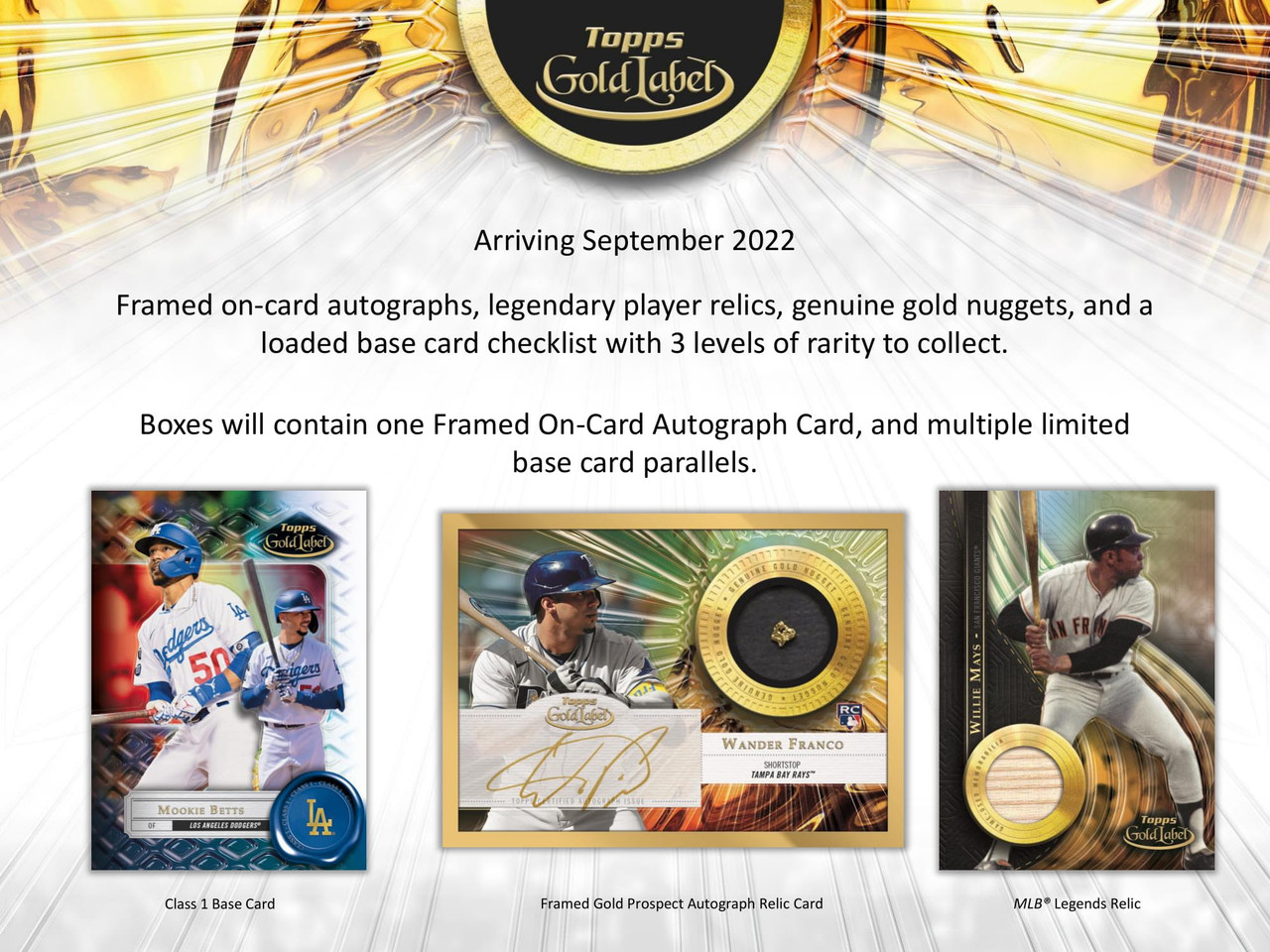 2022 Topps Gold Label Baseball Hobby 16 Box Case