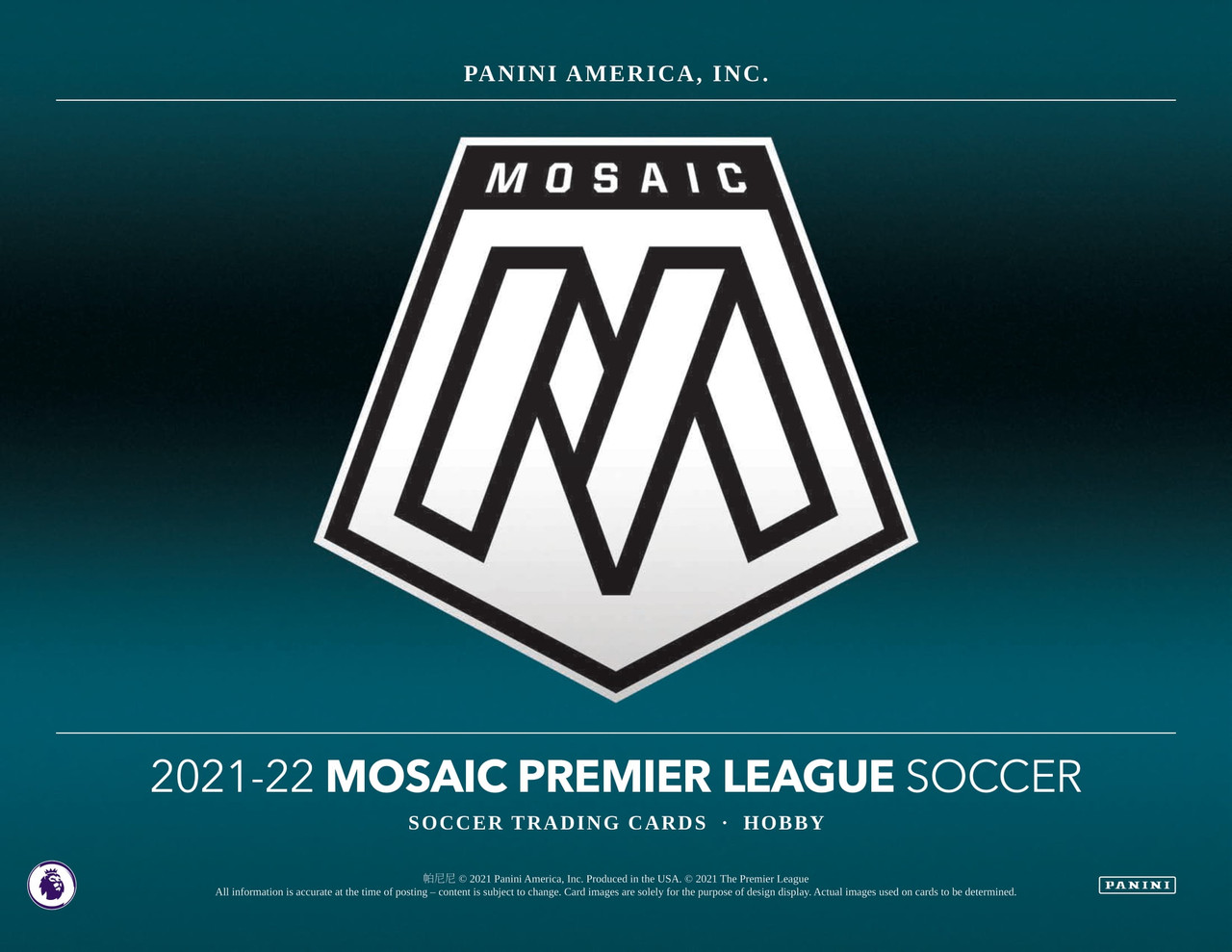 2021/22 Panini Mosaic Premier League Soccer Hobby Box