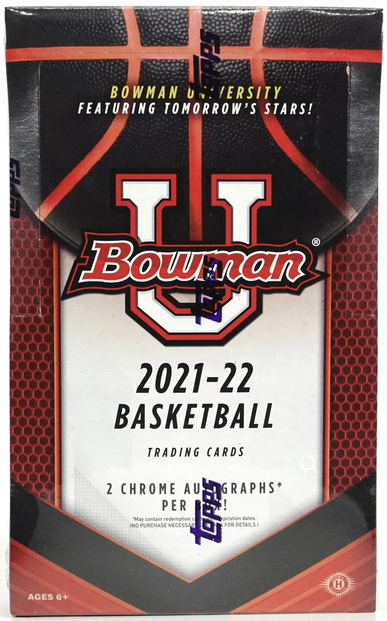 2021/22 Bowman University Basketball Hobby 12 Box Case