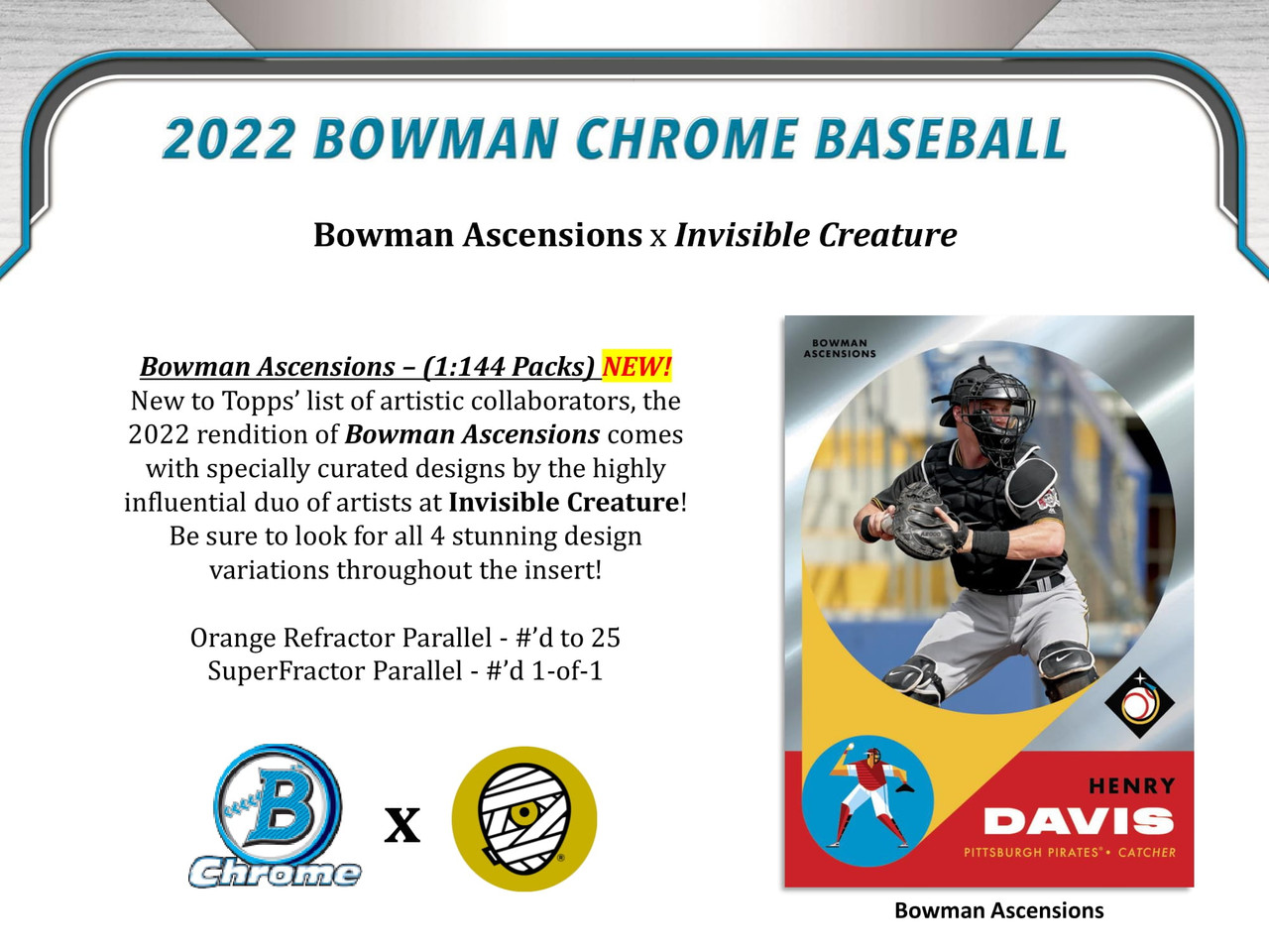 2022 Topps Bowman Chrome Baseball Hobby Box / Case
