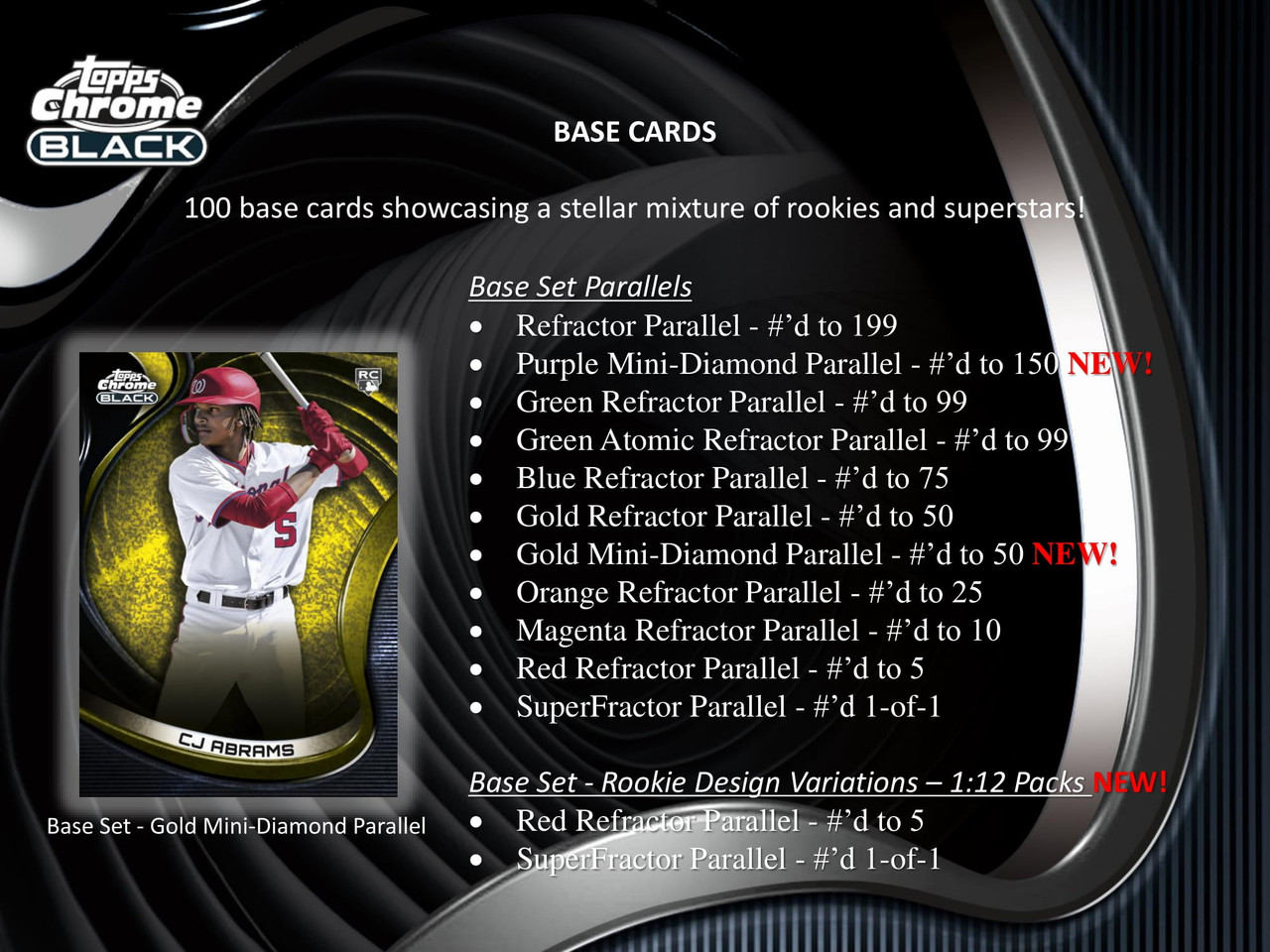 2022 Topps Chrome Black Auto ヌートバー RC 2022 Topps Chrome Black Baseball Hobby Box