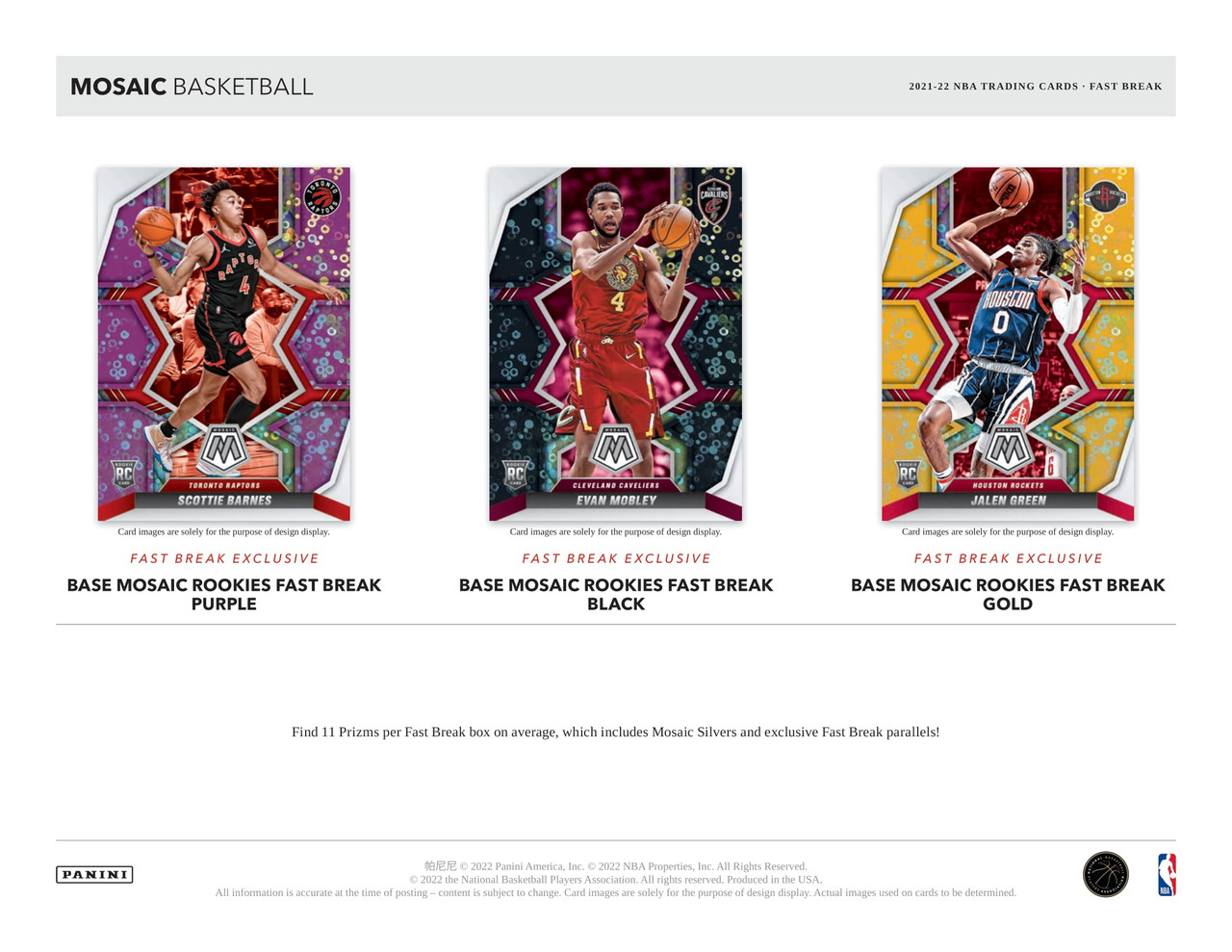 2021 22 Panini Mosaic Basketball Fast Break 20 Box Case 2021 22 Panini Mosaic Basketball Fast Break 20 Box Case