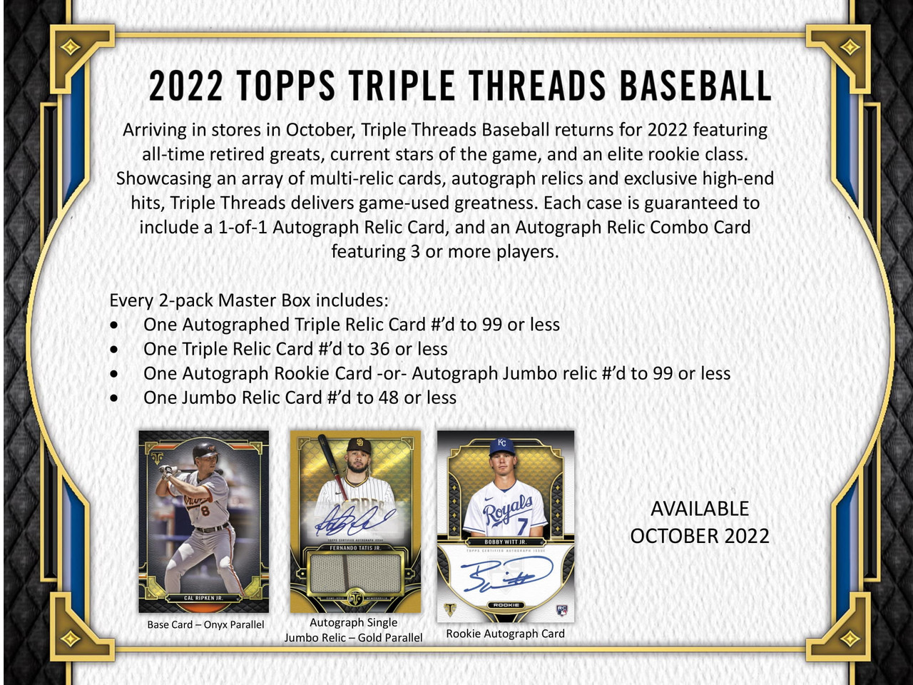 TOPPS TRIPLE THREADS AUTO RELIC COMBOS ゲームセンター・ゲーム
