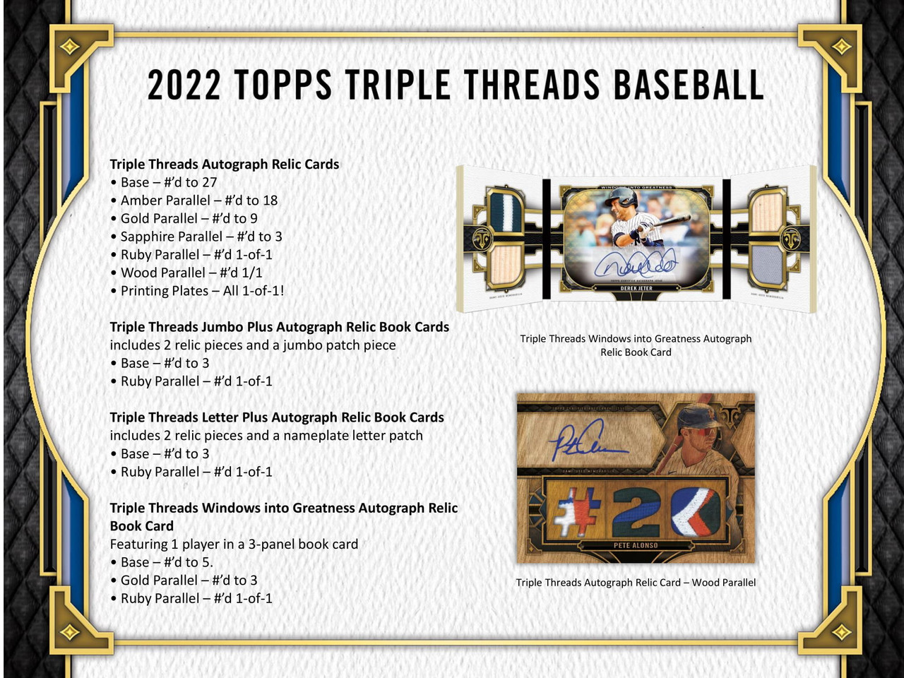 2020 Topps Triple Threads Preview, Checklist, Boxes for Sale