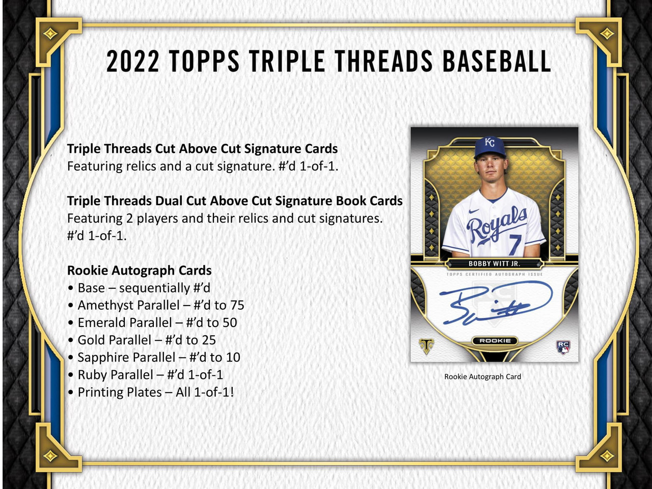 2022 Topps Triple Threads Baseball Hobby Box