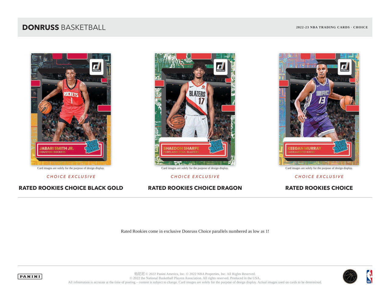 Choice- RYUKYU GOLDEN KINGS - 2022 Basketball Trading Cards 1st Half