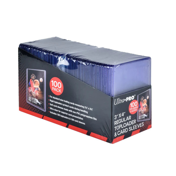 Sports Trading Card Toploaders & Holders BCW 100ct 3"x4" Clear Toploaders -  Standard Size Card Protectors, 35pt Thickness Gold Sports Trading Card  Toploaders & Holders For Standard