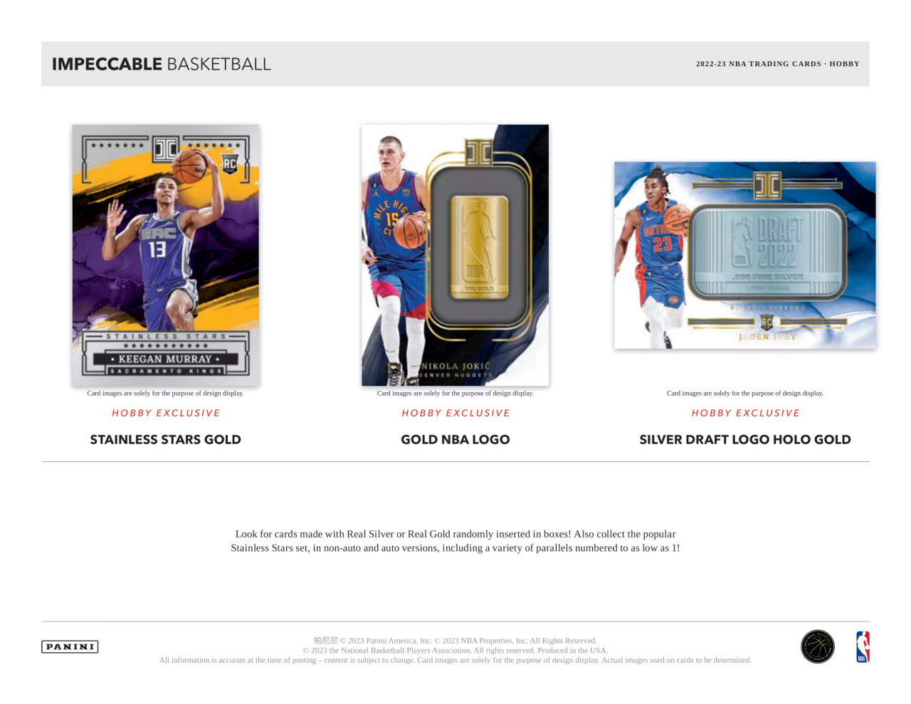 Panini Impeccable 未開封 ボックス BOX 2022/23 Panini Impeccable Basketball Hobby Box