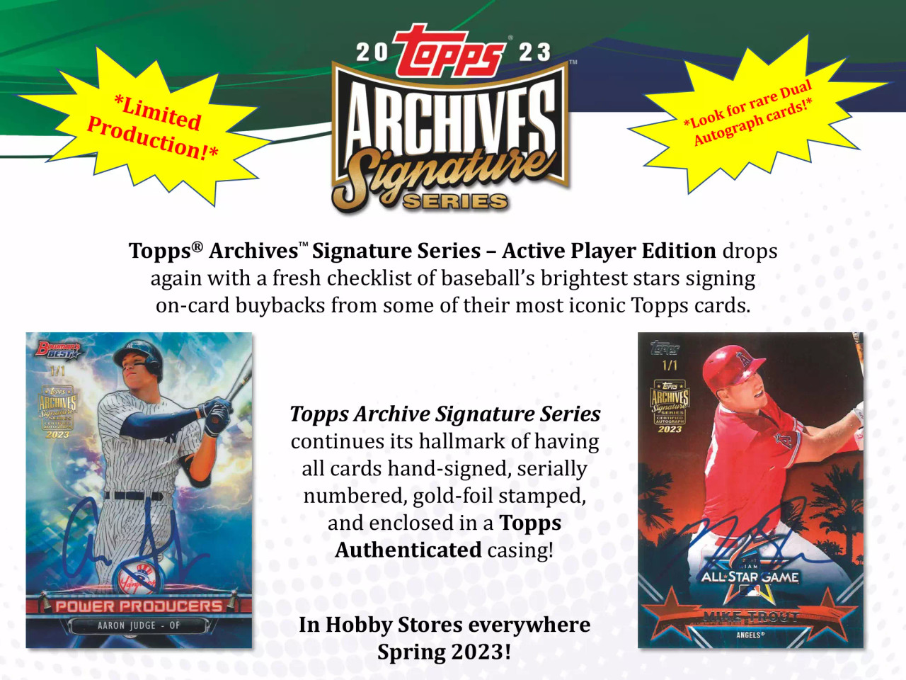 単品販売／受注生産 未開封 Topps Archives Signature Series 2023