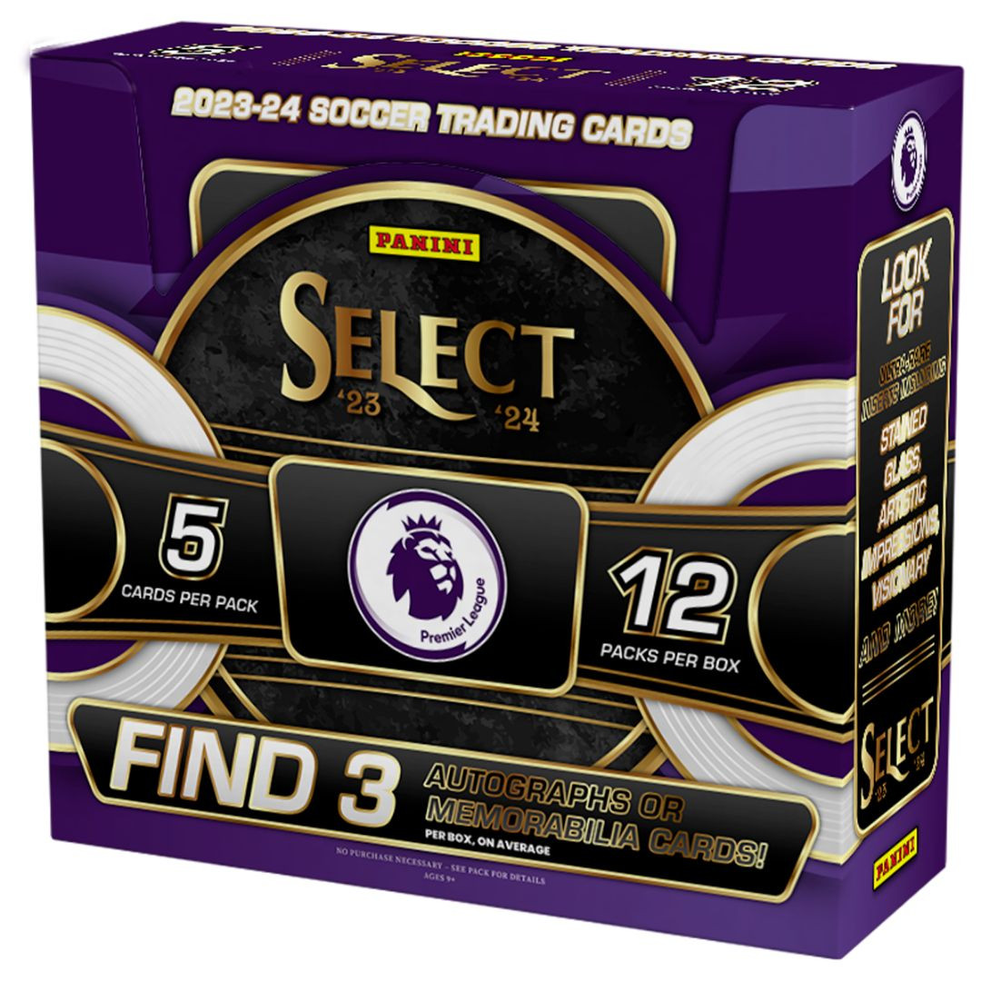 2023/24 Panini Select Premier League EPL Soccer Hobby 12 Box Case 