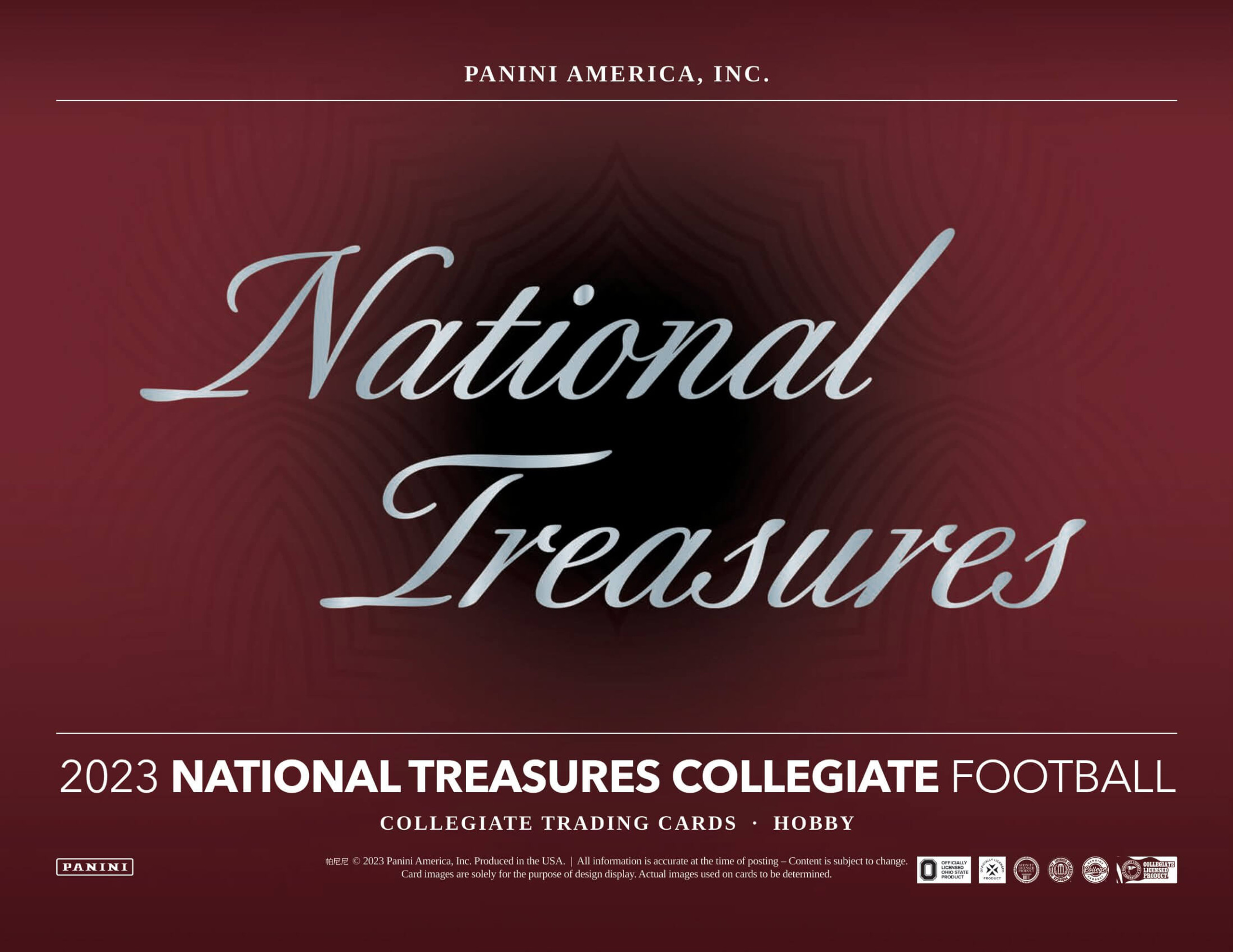 2023 Panini National Treasures Collegiate Football Hobby 4 Box Case