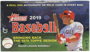 2019 Topps Heritage Baseball Hobby 12 Box Case