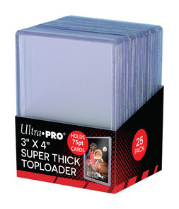 Ultra Pro 3 X 4 Super Thick 75PT Toploader 25ct Pack