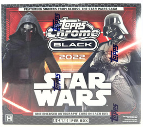 2022 Topps Star Wars Chrome Black Hobby 12 Box Case