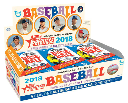 2018 Topps Heritage Baseball Hobby 12 Box Case