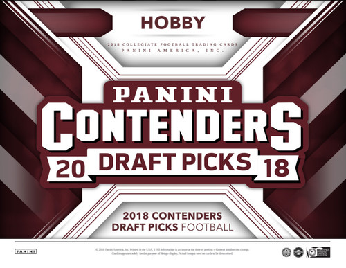 2018 Panini Contenders Draft Picks Football Hobby 12 Box Case