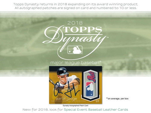 2018 Topps Dynasty Baseball Hobby Box