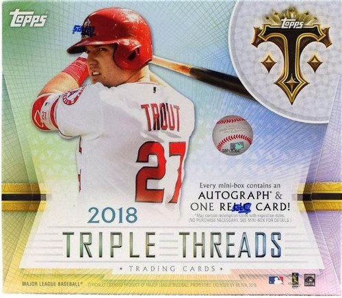 2018 Topps Triple Threads Baseball Hobby 9 Box Case