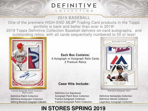 2019 Topps Definitive Baseball Hobby Box