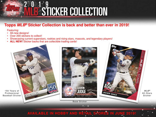 2019 Topps MLB Sticker Collection Baseball 16 Box Case