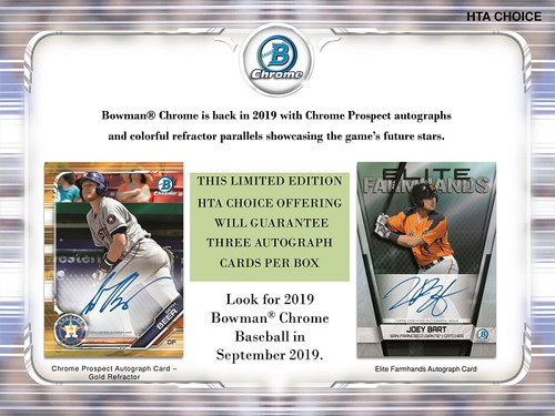 2019 Bowman Chrome Baseball HTA Choice Hobby Box